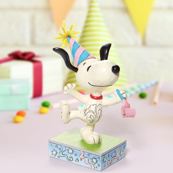 enesco 史努比生日派對精品雕塑 