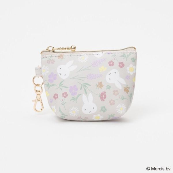 Miffy滿版花卉 皮革迷你收納包 