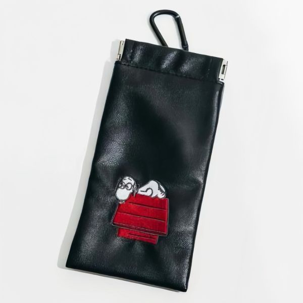 Museum 史努比/JoeCool 刺繡登山扣彈簧眼鏡包 