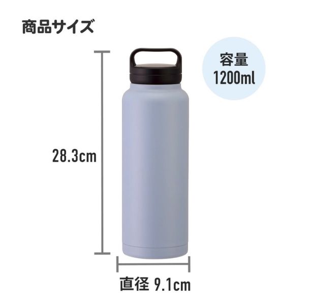 Skater 米菲星星手把保溫瓶1200ml(杏藍) 