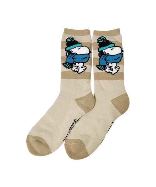 SNOOPY 溫暖絨毛居家襪 