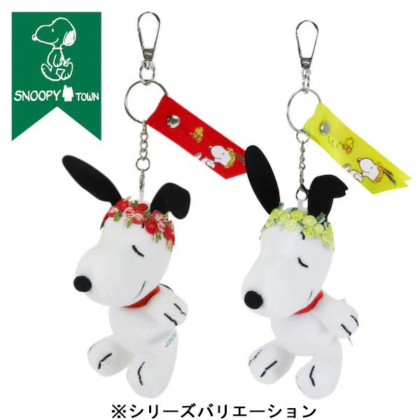 Snoopy 春意盎然花圈玩偶吊飾 