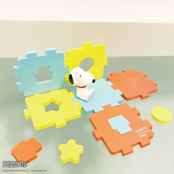 史努比 拼圖安全洗澡玩具 