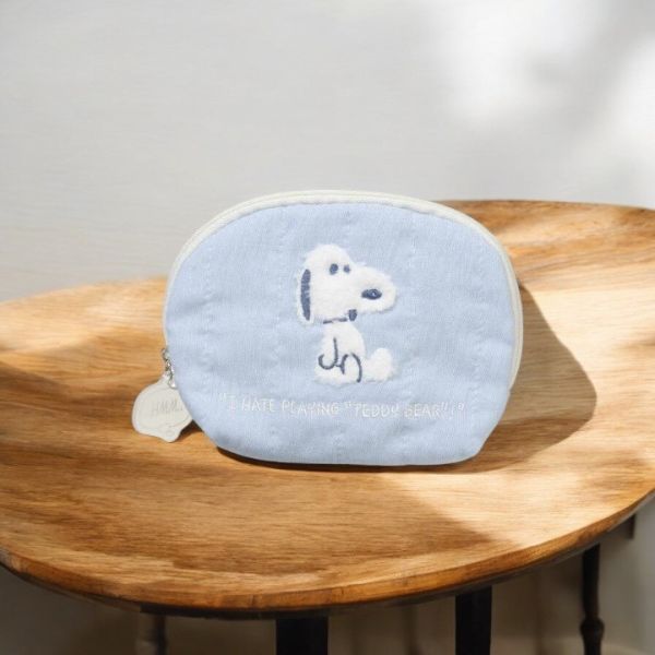 毛絨泰迪史努比鋪棉收納包 