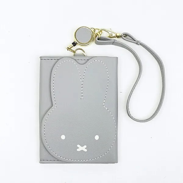 Miffy 大臉伸縮皮革票卡夾收納包 