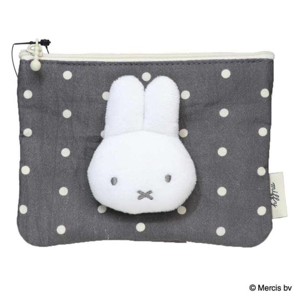 Fab 米菲大頭玩偶點點扁平收納包 