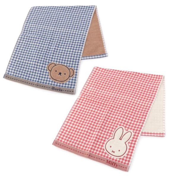 Dick Bruna miffy 格紋長型毛巾 