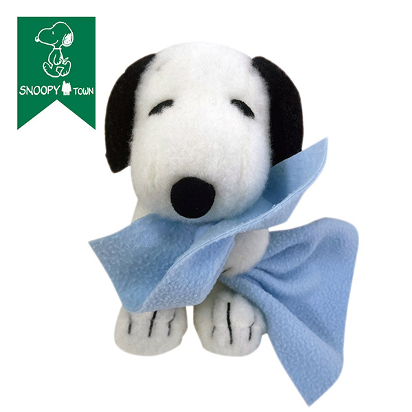 Snoopy 史努比拿藍毛毯玩偶 