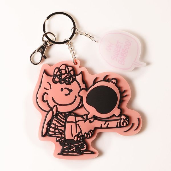 PEANUTS cafe 壓克力矽膠大鑰匙圈 