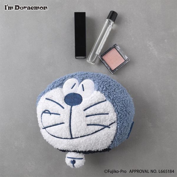 I’m Doraemon｜霧藍絨毛造型收納包 