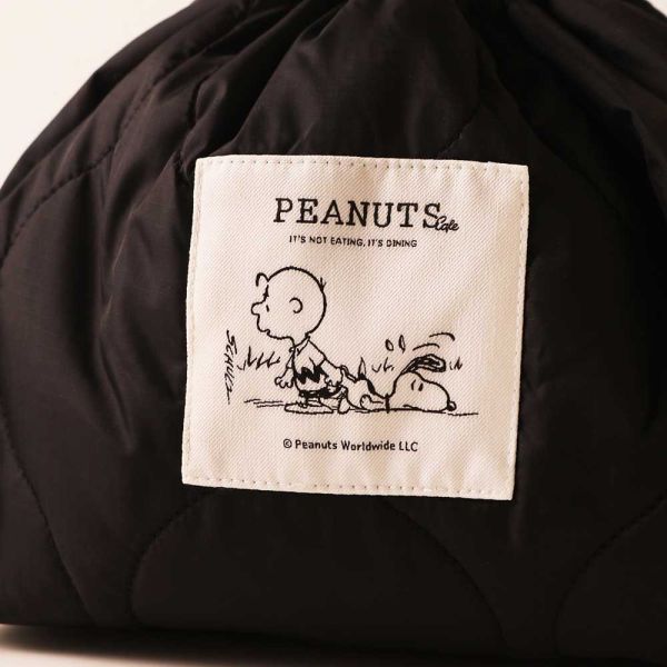 PEANUTS cafe 絎縫束口背包 