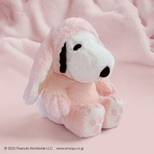 Snoopy 兔耳造型毛絨玩偶L (粉) 