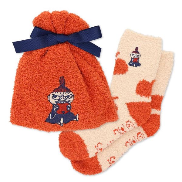 MOOMIN 絨毛襪收納束口袋組 