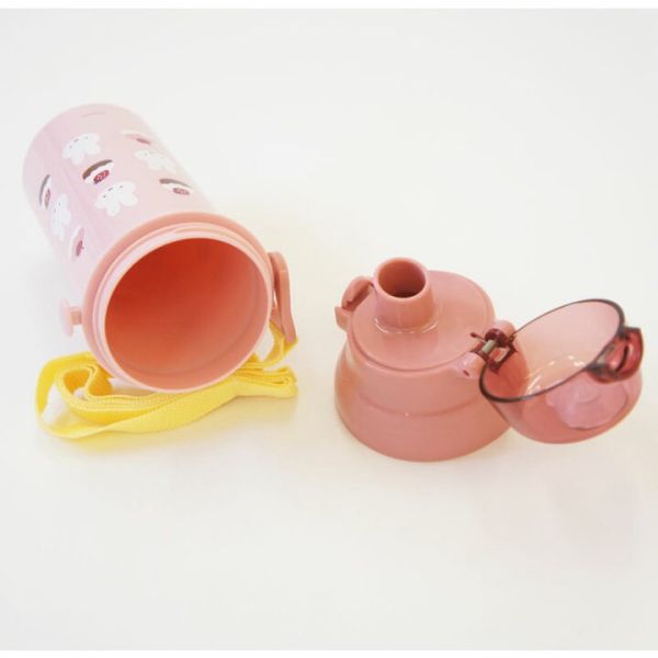 square 米菲甜點彈蓋可揹式水壺480ml(粉) 