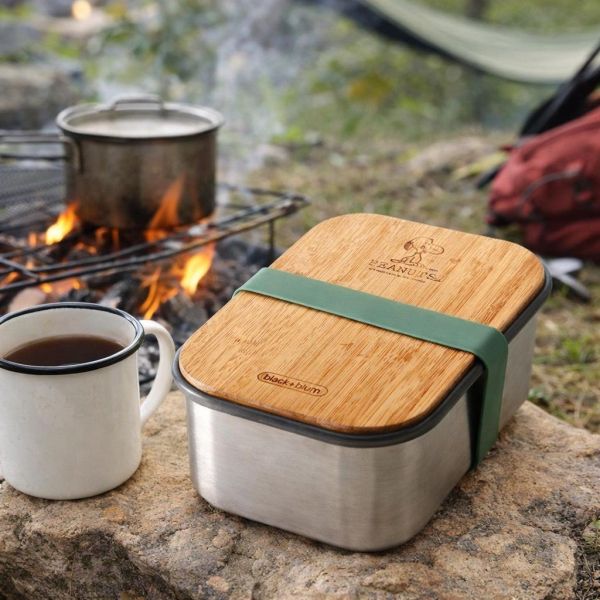 PEANUTS Cafe × Black+Blum 不鏽鋼 × 竹蓋 質感午餐盒 