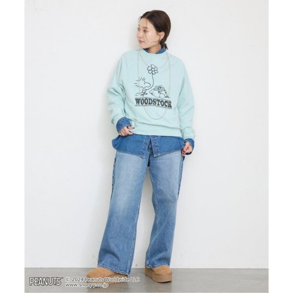 SLOBE IENA X SNOOPY 聯名大學T (糊塗塌客 淺綠) 