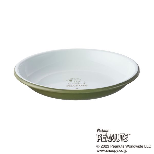Snoopy X LOGOS 75周年紀念 琺瑯圓盤 