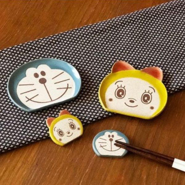 金正陶器 哆啦A夢 哆啦美 大臉陶瓷筷架 