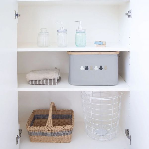 Miffy米菲 防水收納竹籃 