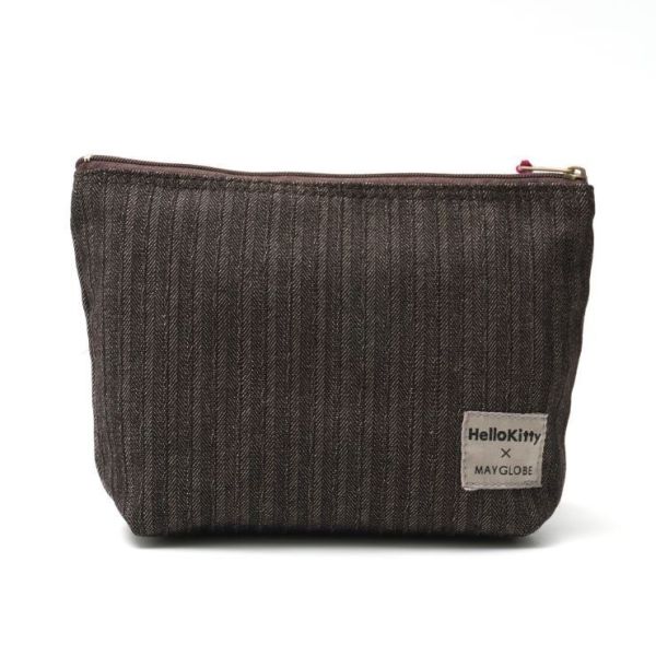 Mayglobe Kitty串珠水鑽直條紋流蘇收納包 