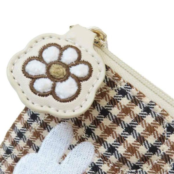 MIFFY 格紋系列 刺繡L型卡片收納夾 