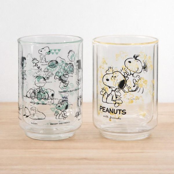 mc 史努比耐熱雙層玻璃杯 