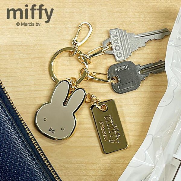 Miffy 金屬質感雙吊飾鑰匙圈 