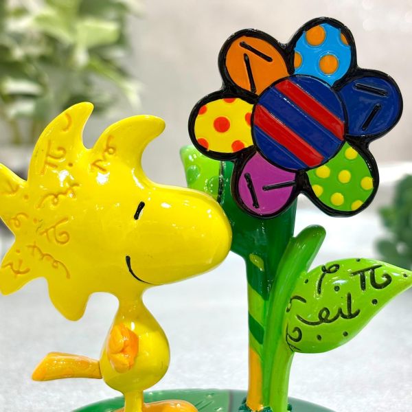 PEANUTS × Romero Britto｜Mini Woodstock Flower 迷你藝術擺飾 