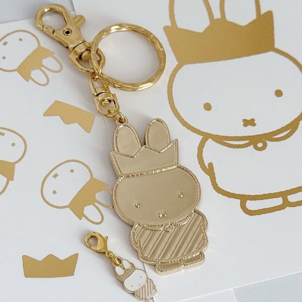 miffy 70週年 GOLD 金屬造型鑰匙圈 