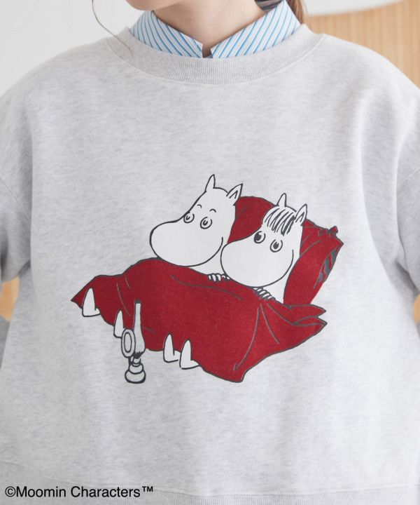 MOOMIN可兒窩被窩 慵懶風長袖圓領T 
