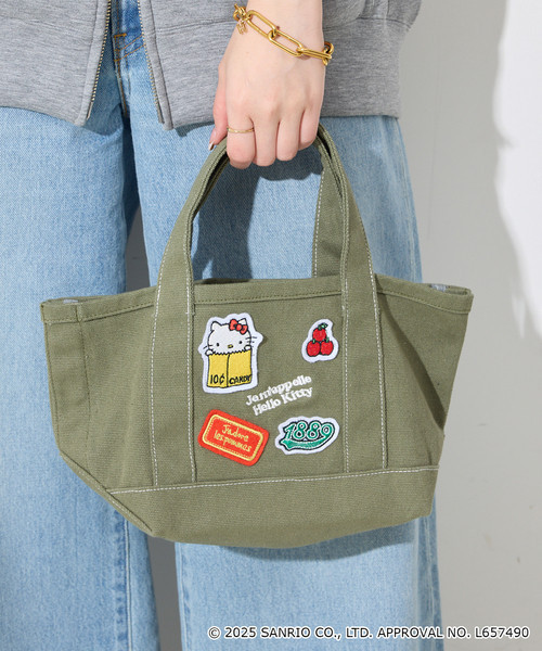 Hello Kitty × SLOBE IENA 聯名刺繡貼布托特包 