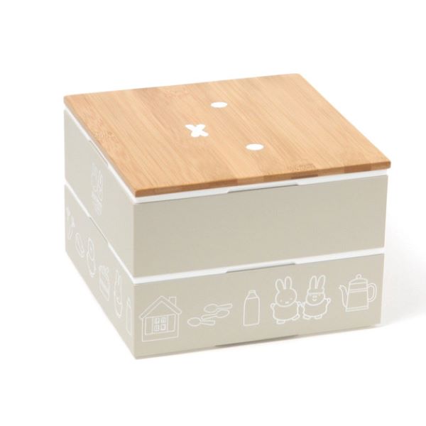 studio CLIP X Miffy 招福日式竹蓋便當盒 