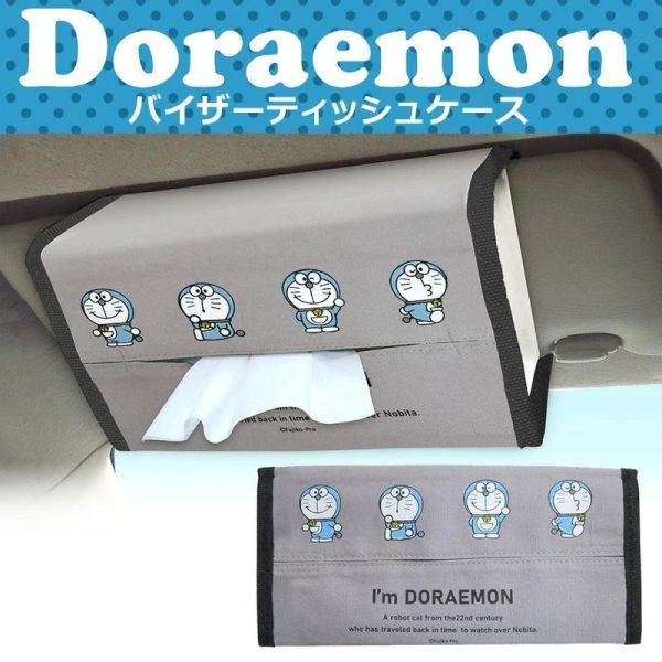 哆啦A夢車用遮陽板紙巾盒 
