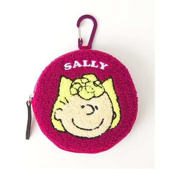 PEANUTS 絨毛圓形小物登山扣收納包 