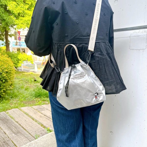 Snoopy 撥水束口2WAY肩背包 