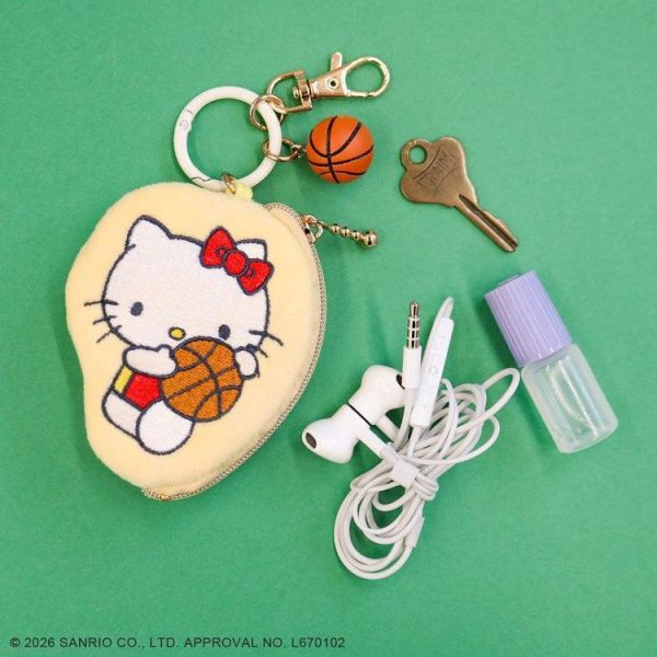 Hello Kitty 運動系列  籃球迷你收納包吊飾 