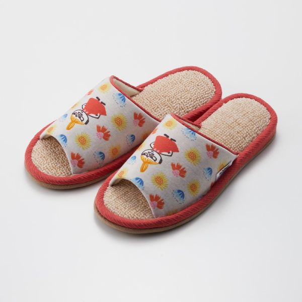 N&S小不點花朵透氣室內拖(紅) 