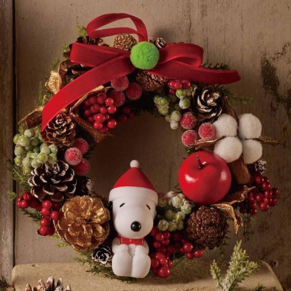 SNOOPY 聖誕小樹＆花圈擺飾組 