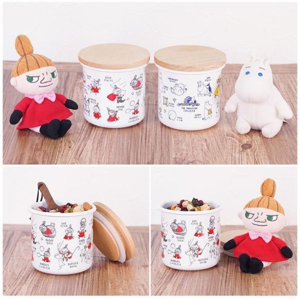 FUJIHORO × MOOMIN 小不點 琺瑯木蓋罐（9cm） 