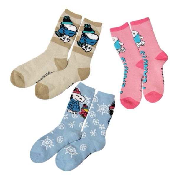 SNOOPY 溫暖絨毛居家襪 