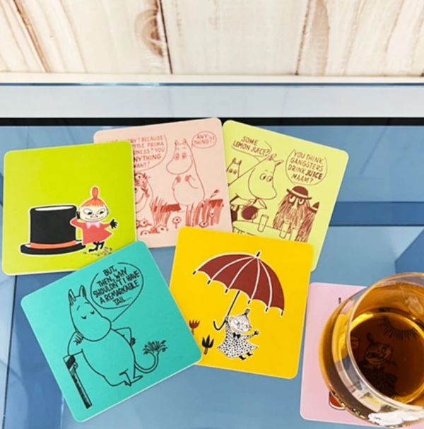 Moomin Opto Design 樺木杯墊 