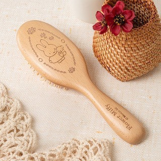 Flower Miffy 木製氣墊髮梳 