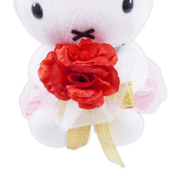 miffy style 米菲皇冠玫瑰花束洋裝毛絨玩偶 