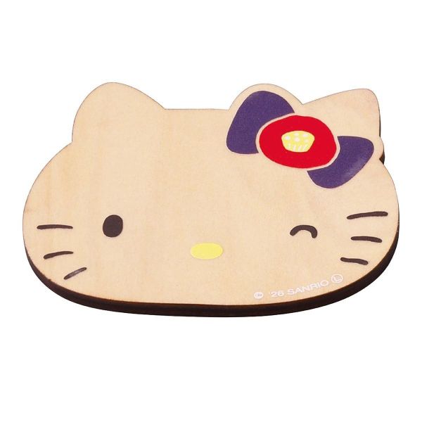 Hello Kitty 復古風木質杯墊 