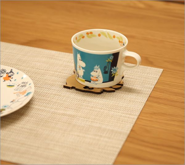 moomin 嚕嚕米天然木雕杯墊 