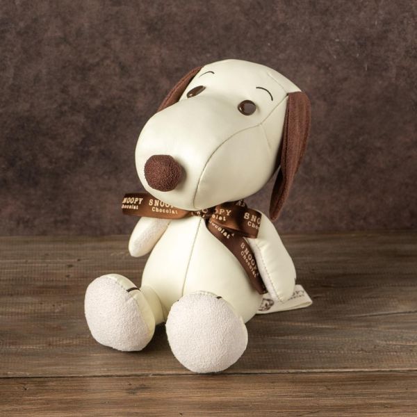Snoopy Chocolat蝴蝶結皮革玩偶 