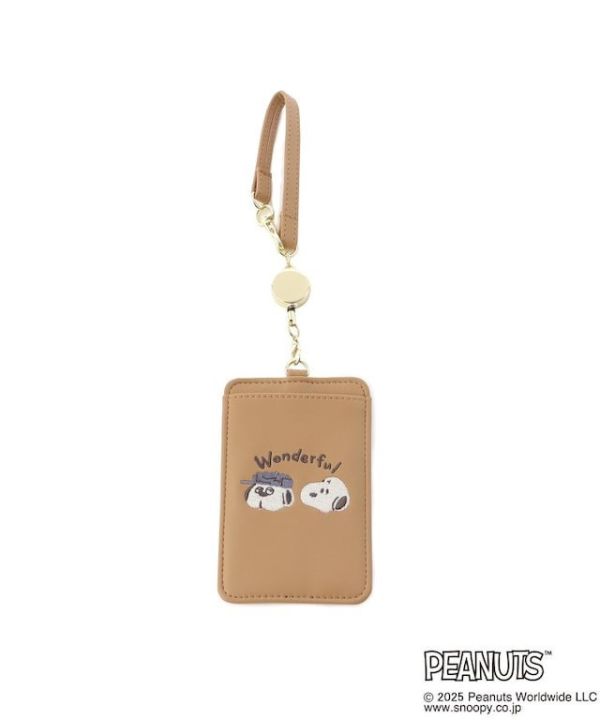 Snoopy & Olaf 溫柔刺繡・伸縮票卡夾 