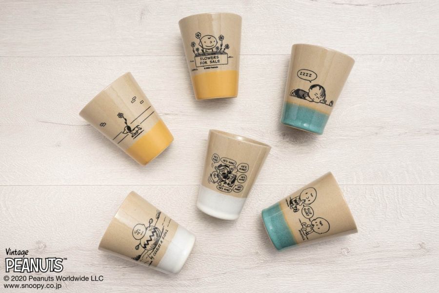 Mashico x Peanuts 史努比70年代益子燒茶杯【70週年】(兩款) 