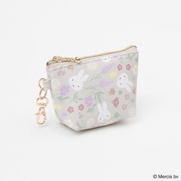 Miffy滿版花卉 皮革迷你收納包 