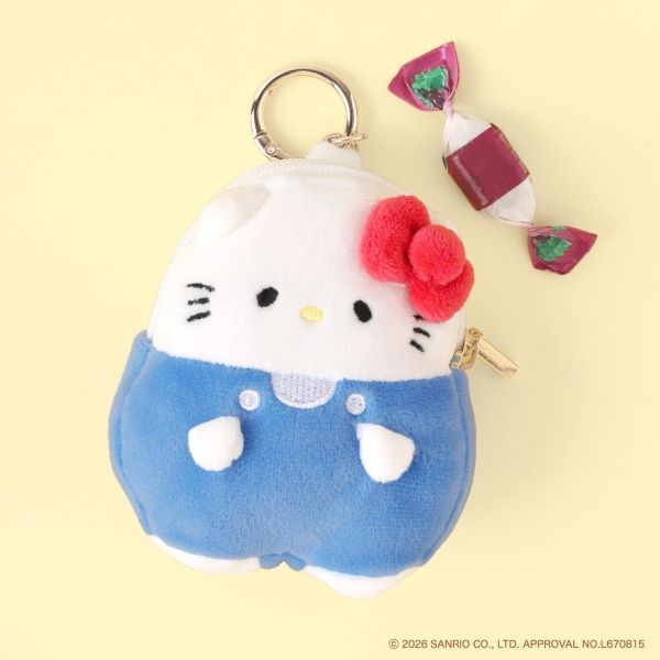 Hello Kitty PUKUMARU 絨毛迷你收納包吊飾 